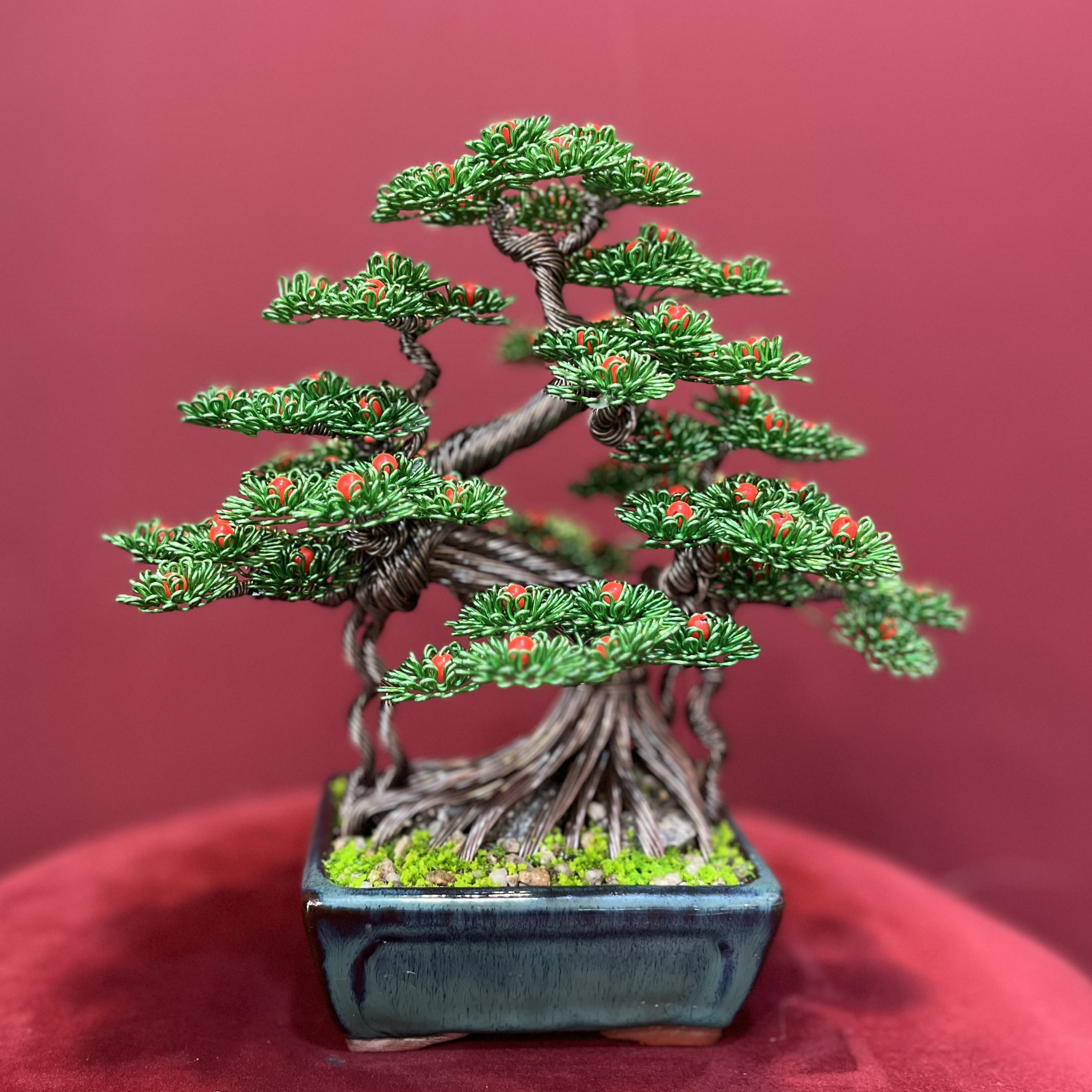 Bonsai Bình An - Xanh Lá Mix Hạt