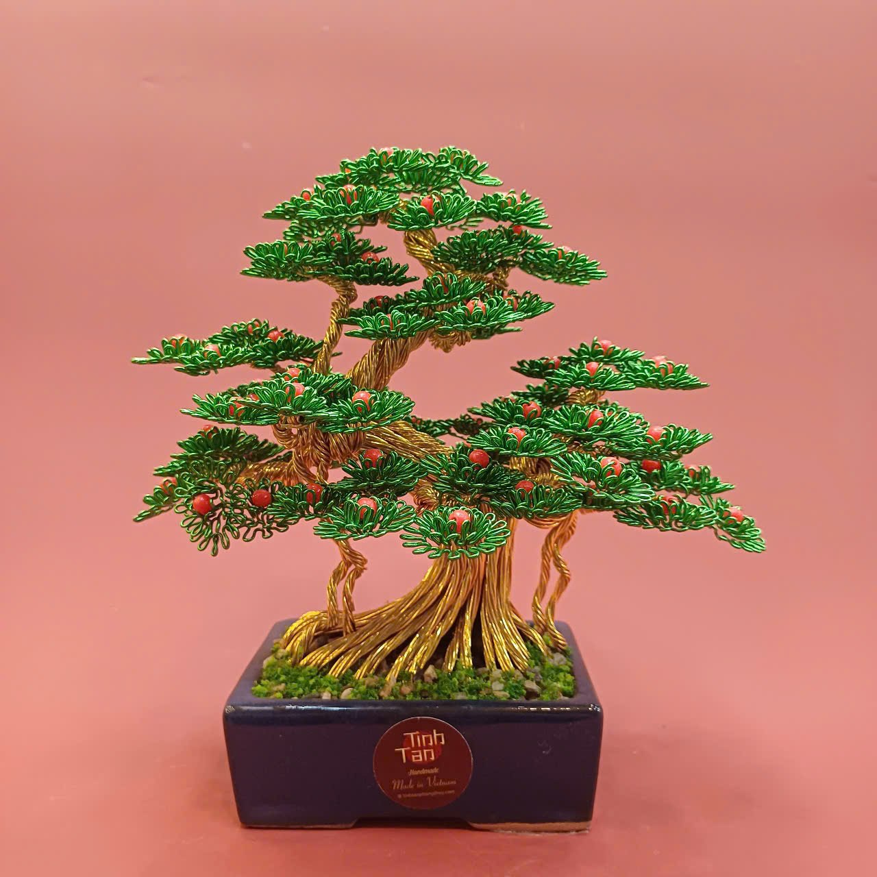 Lucky tree - bonsai xanh size 1