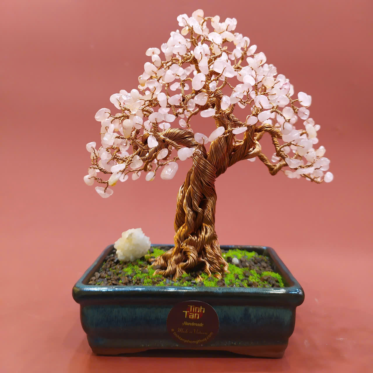 Cây đá thạch anh hồng - cây tình yêu mệnh hỏa và thổ