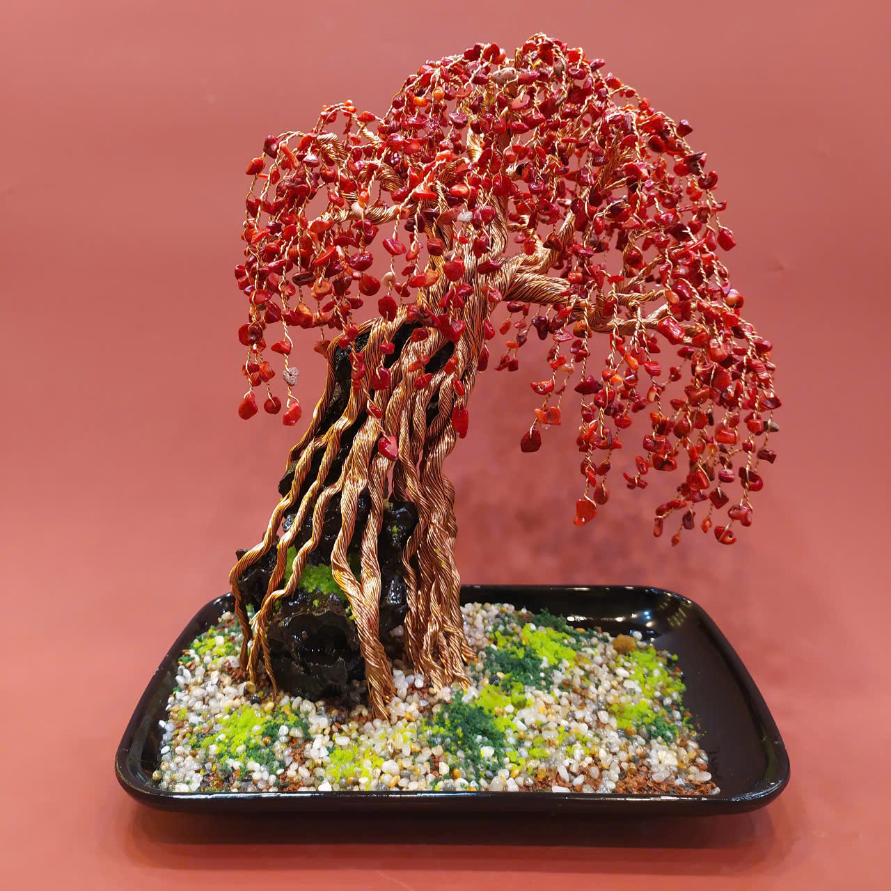 Cây đá quý Red Jasper