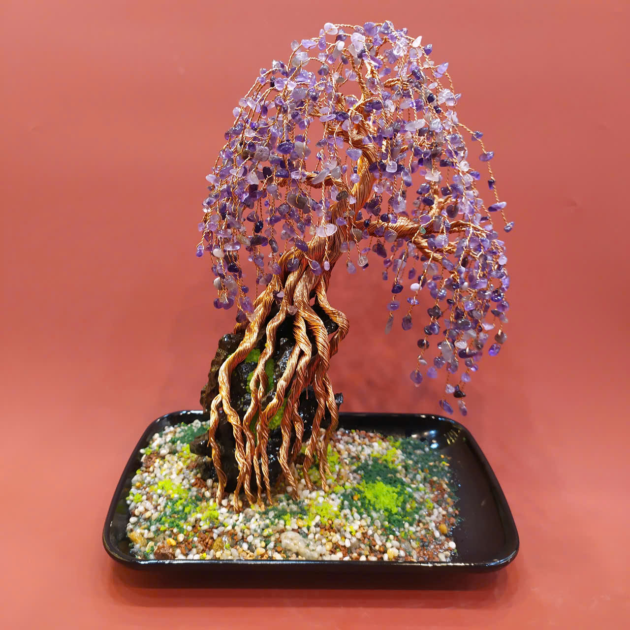 Cây đá thạch anh tím amethyst