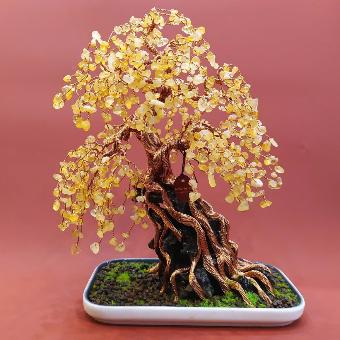 Cây đá thạch anh vàng citrine