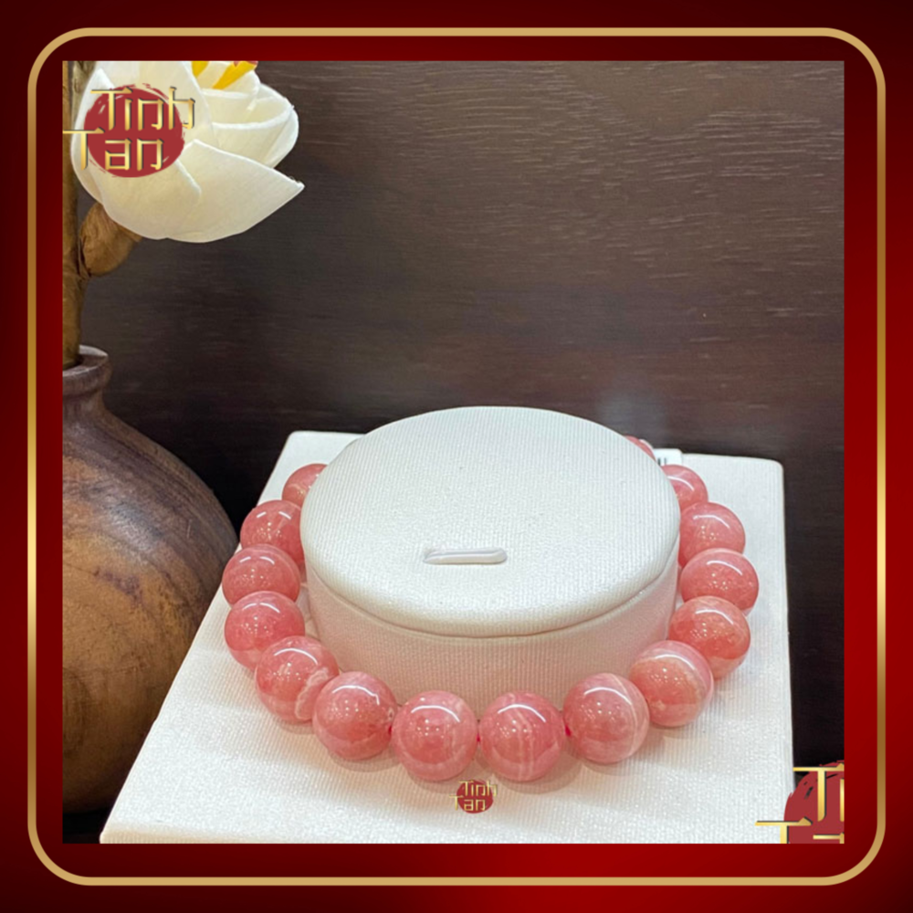 Vòng Tay Thạch Anh Hòa Đào Tròn 