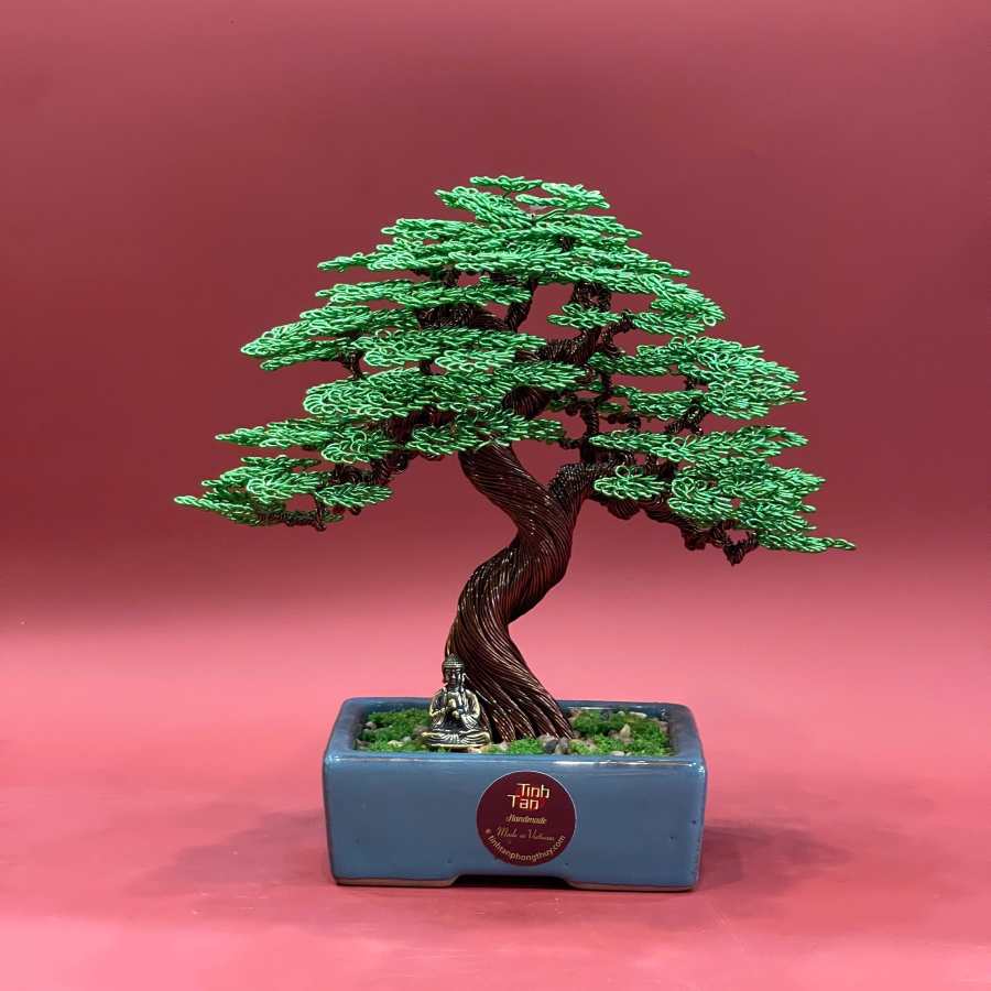 Green Wire Bonsai - Symbol of Longevity & Good Fortune | Tinh Tan Art