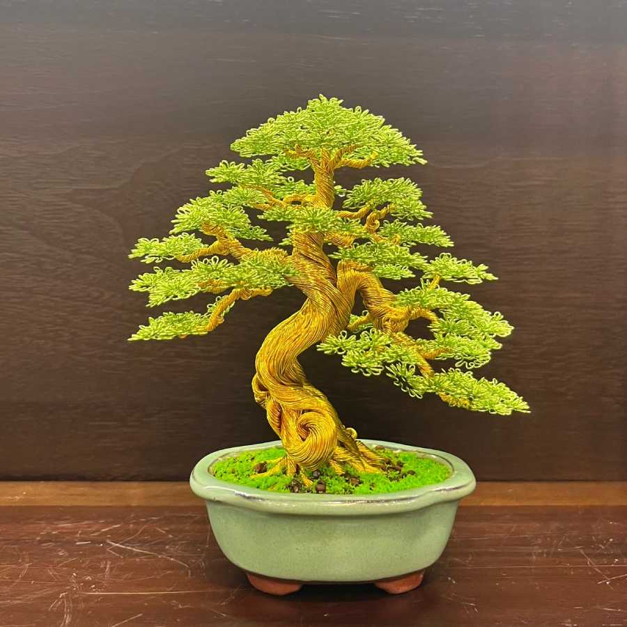Copper Mini Bonsai - Light Green Edition | Handcrafted Renewal & Balance