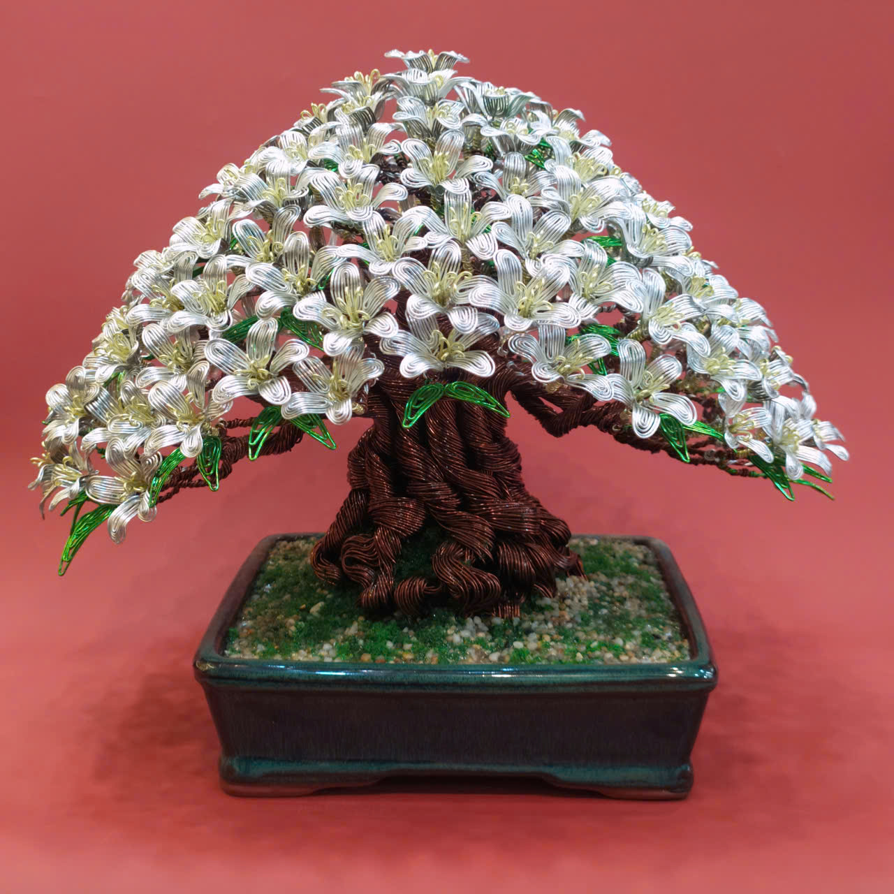 Bonsai hoa - Metal flower bonsai