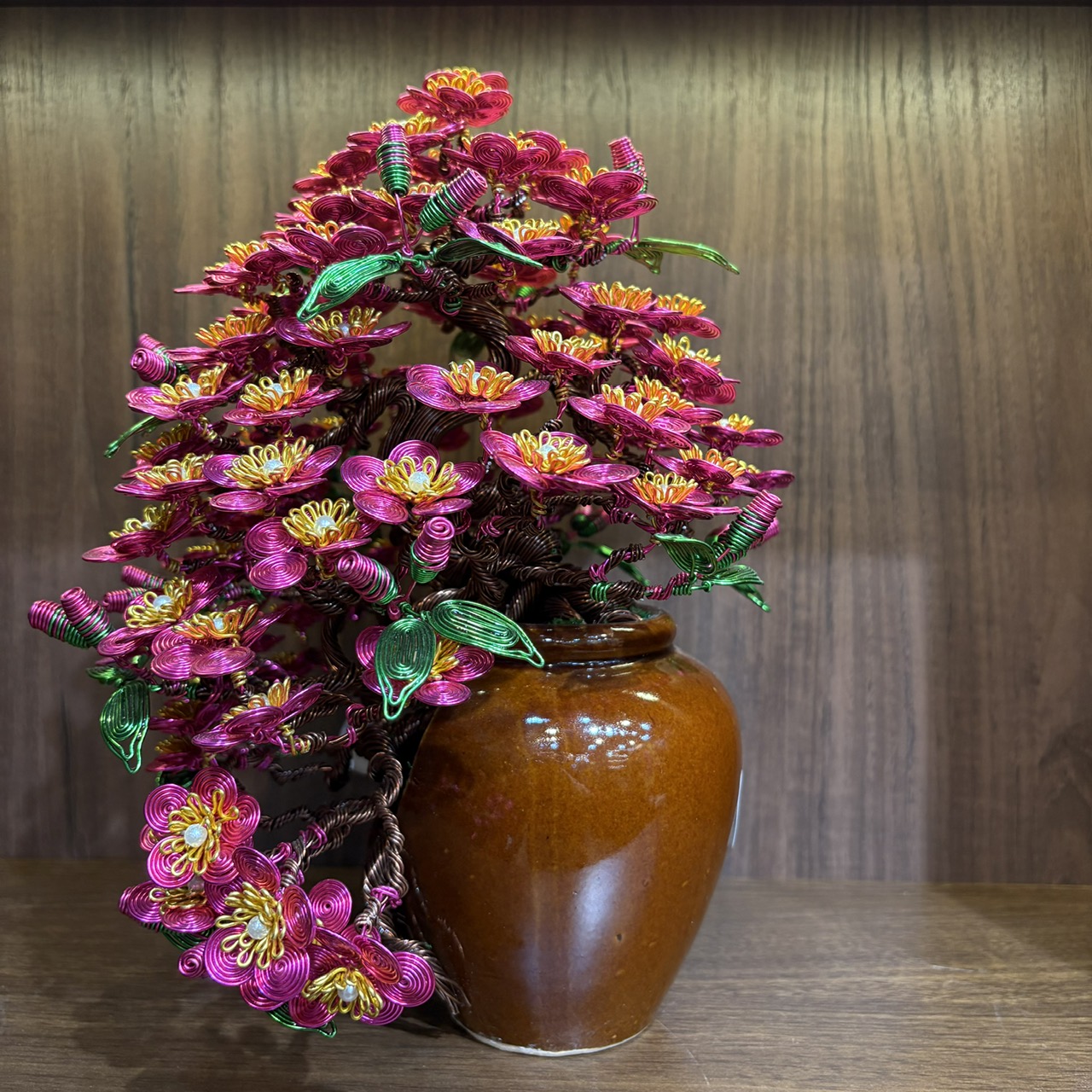 Bonsai hoa - Metal flower bonsai