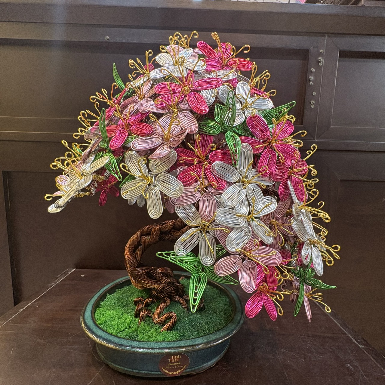 Bonsai hoa - Metal flower bonsai