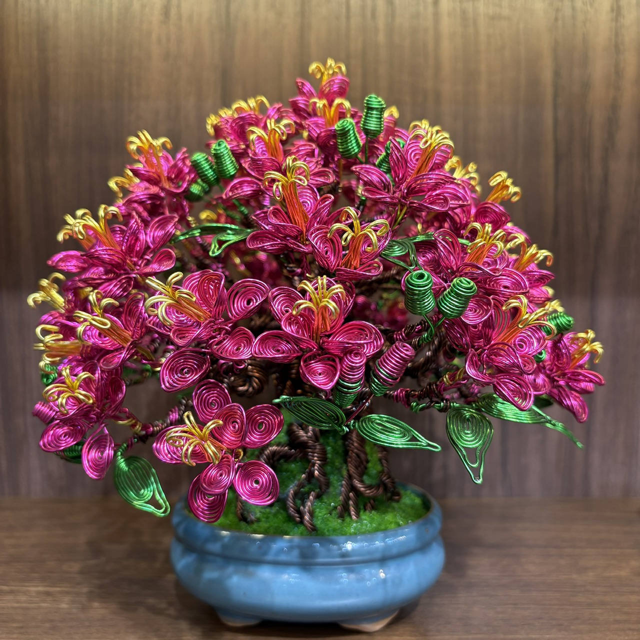 Bonsai hoa - Metal flower bonsai