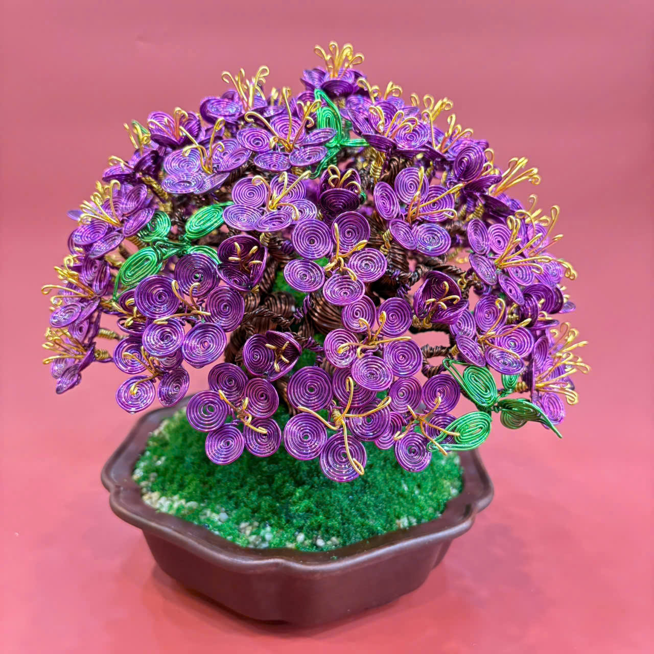 Bonsai hoa - Metal flower bonsai