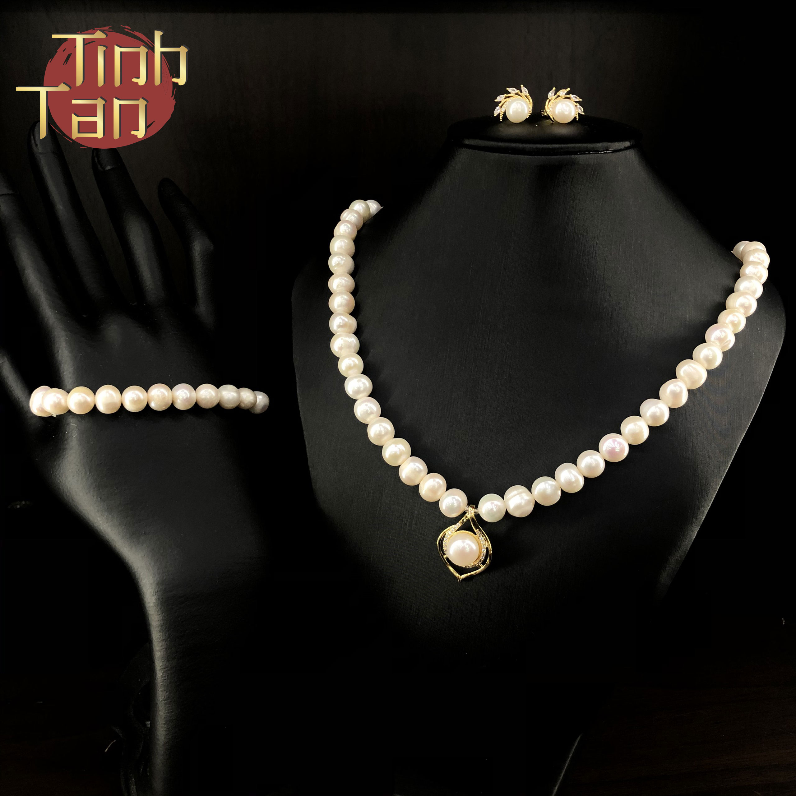 set ngọc trai mix mặt